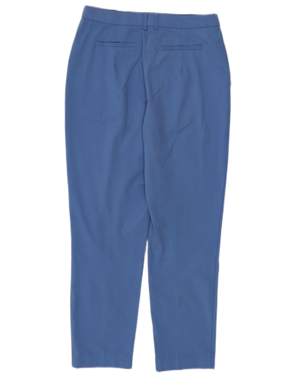 Topshop Pantalon Chino Slim Femme UK 10 Small W28 L26 Bleu Polyester
