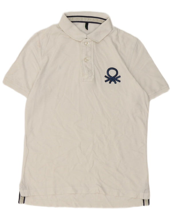 Benetton Polo Homme Blanc Moyen