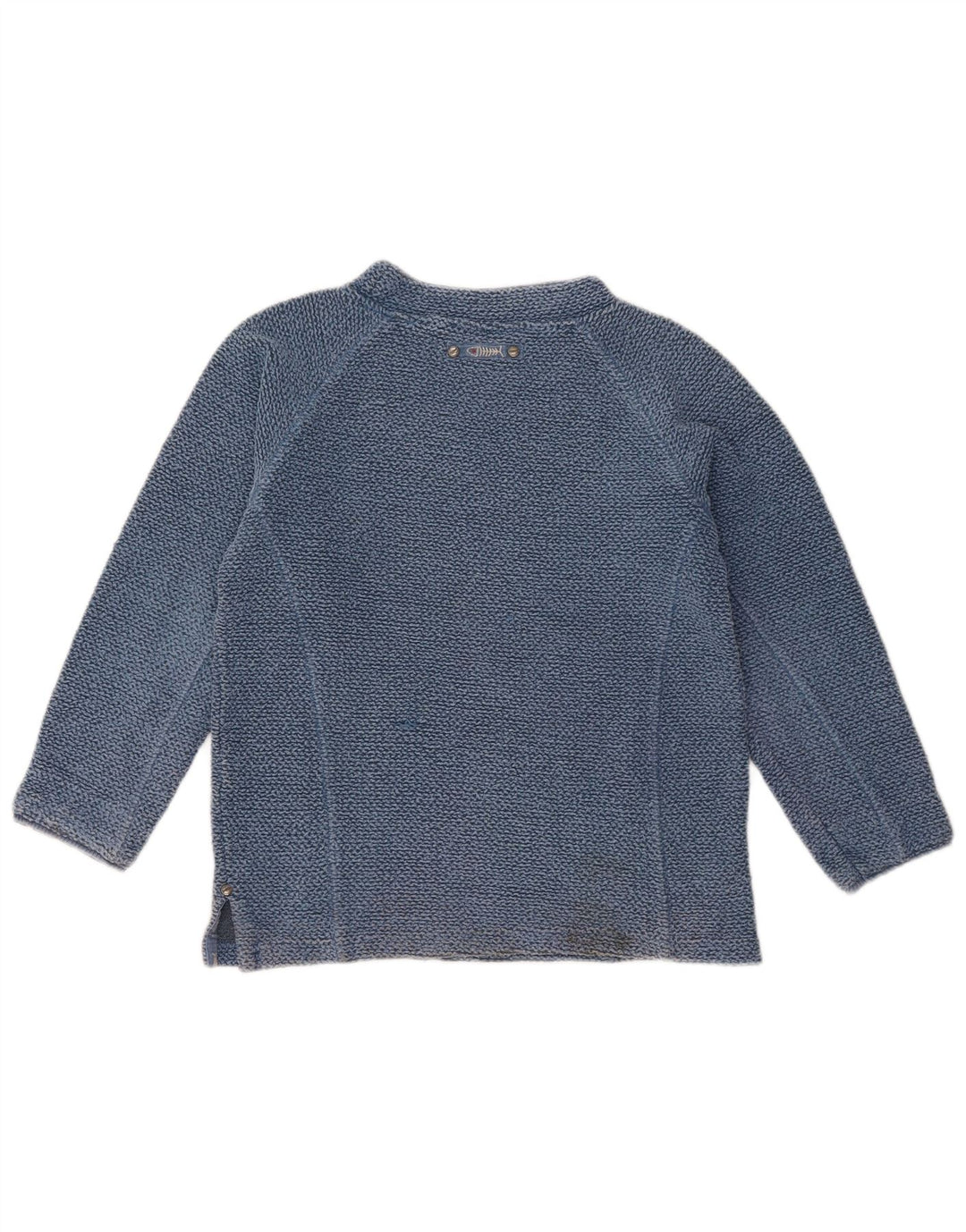 WEIRD FISH Sweat-shirt pour femme UK 14 Bleu moyen Coton