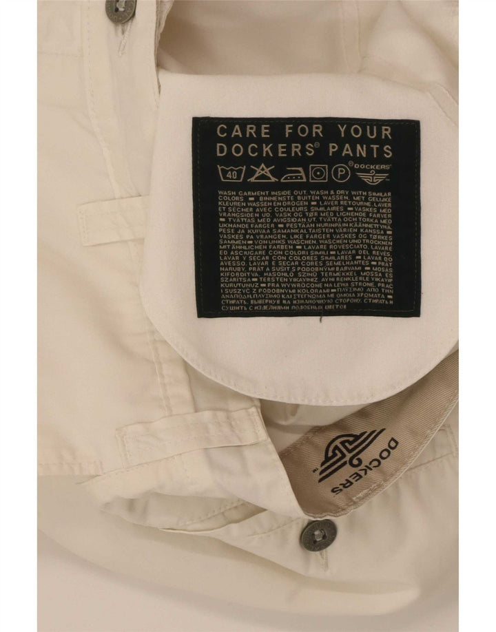 Dockers Pantalon Capri Droit W31 L22 Femme Blanc Cassé