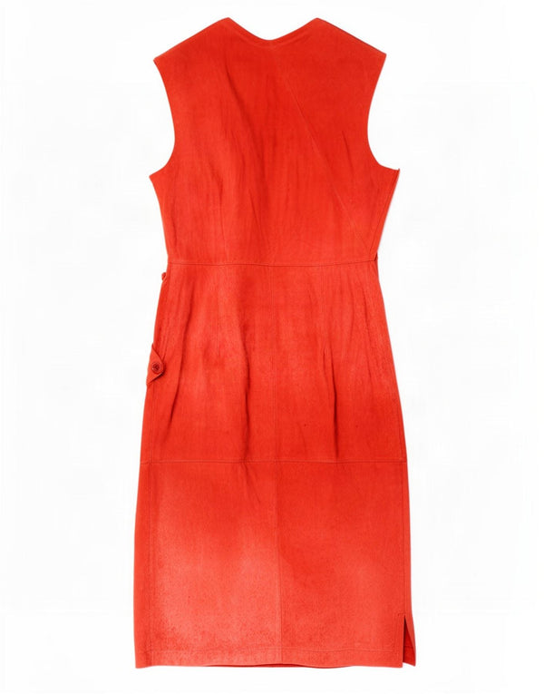 La Matta Womens Suede Wrap Dress IT 42 Medium Red