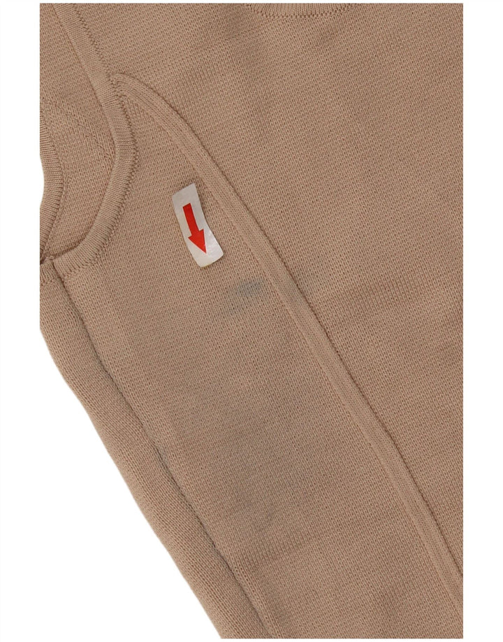 Zara Womens Crop Top UK 12 Nylon Beige Moyen