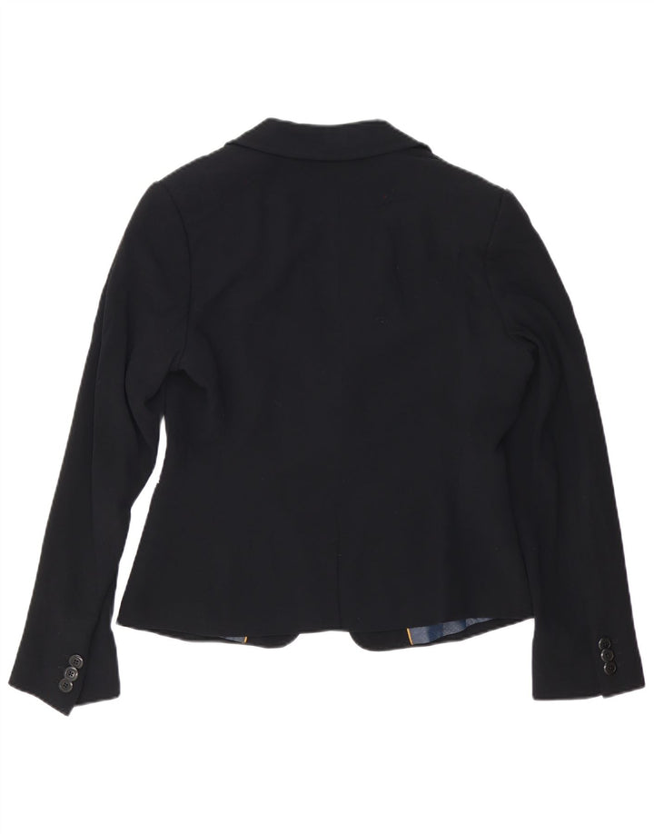 Jigsaw Veste blazer à 1 bouton pour femme UK 14 Noir moyen
