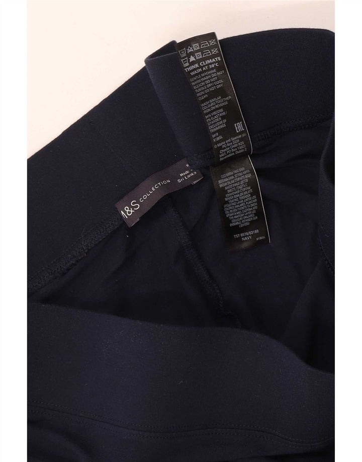 Marks & Spencer Leggings Femme UK 18 XL Bleu Marine Viscose