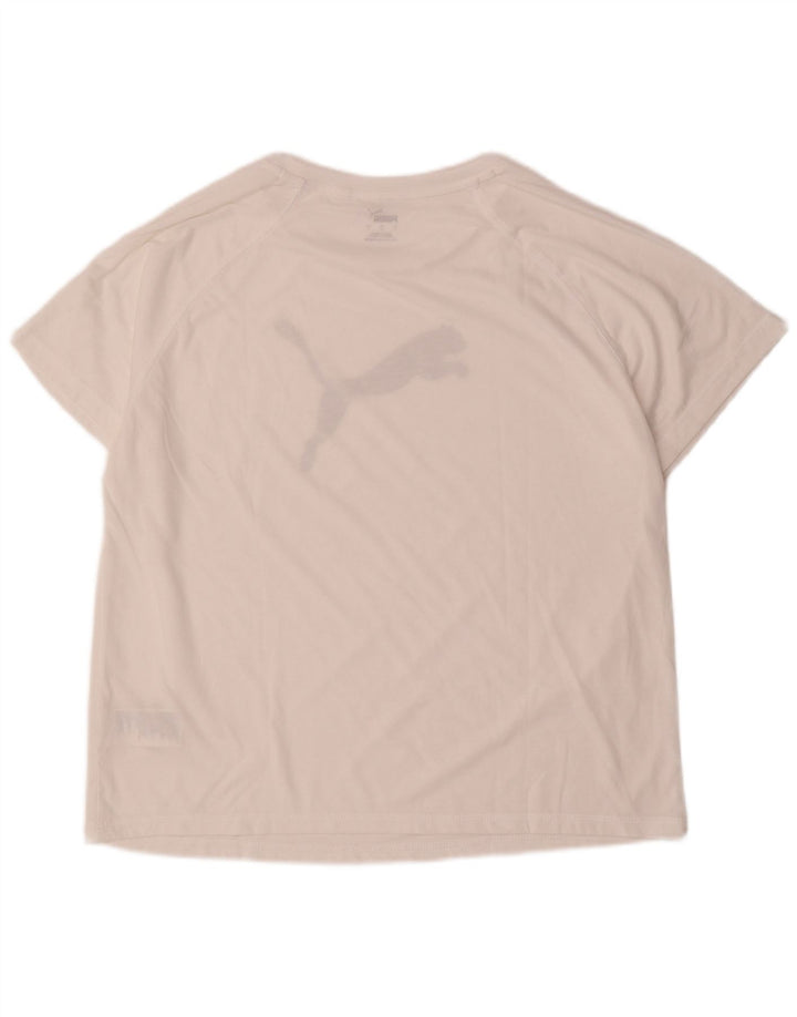Puma T-shirt graphique pour hommes, grand, blanc, polyester