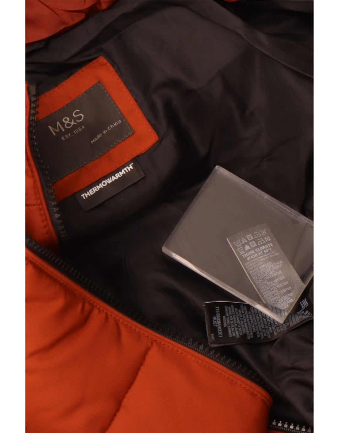 Marks & Spencer Veste matelassée pour homme UK 42 XL Marron Polyester