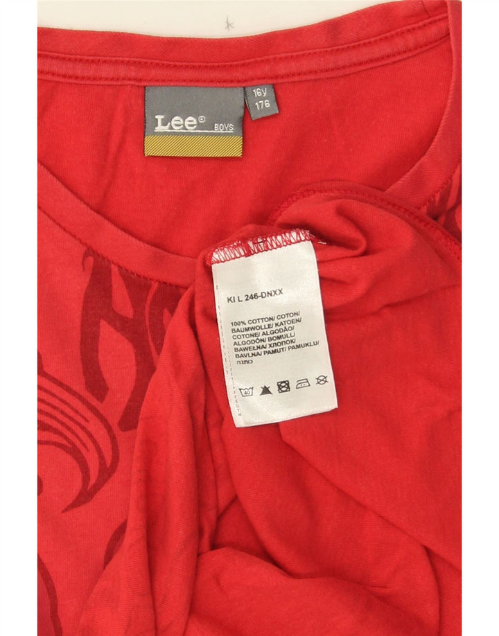 Lee Débardeur Graphique Garçon 15-16 ans Rouge Coton