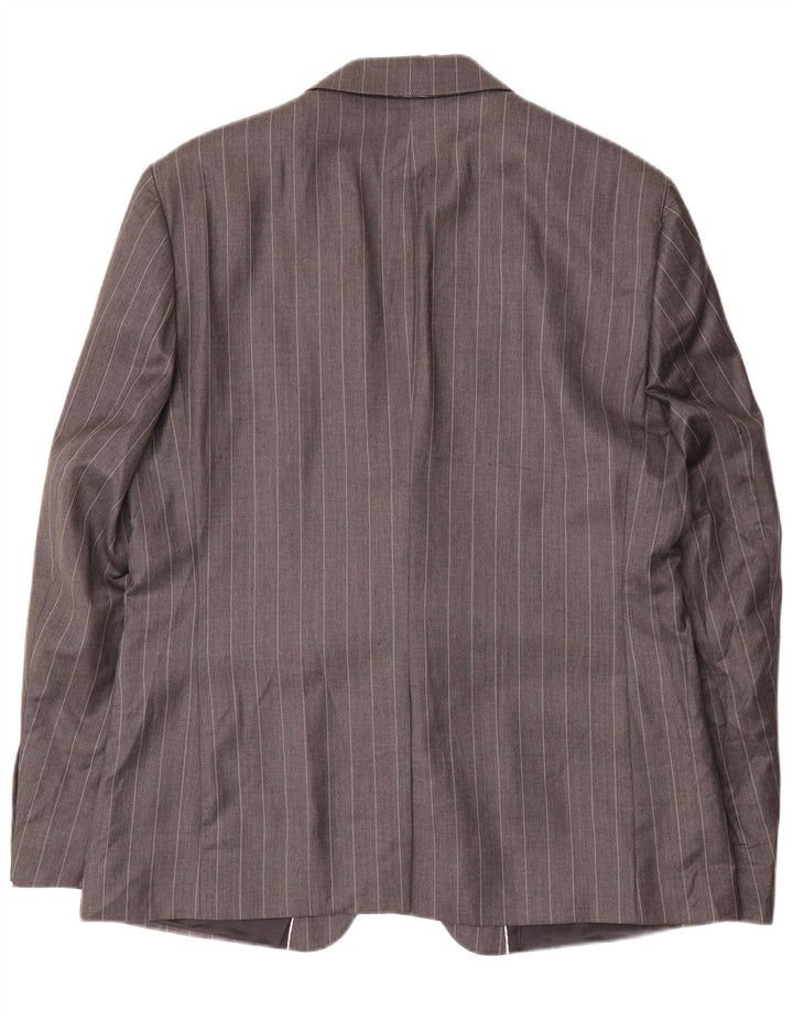 Zara Veste Blazer 1 Bouton Homme EU 54 XL Gris Rayé