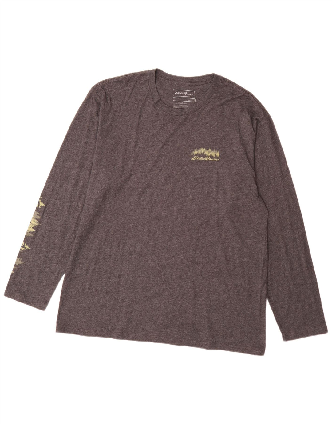 Eddie Bauer Haut graphique à manches longues pour homme en coton moucheté gris