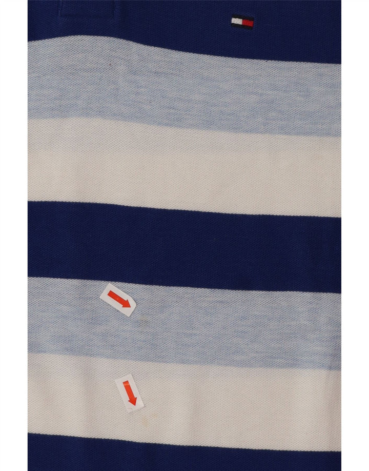 TOMMY HILFIGER Polo Homme Bleu Moyen Rayé Coton
