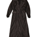 manteau en cuir femme vintage UK 16 Grand Noir