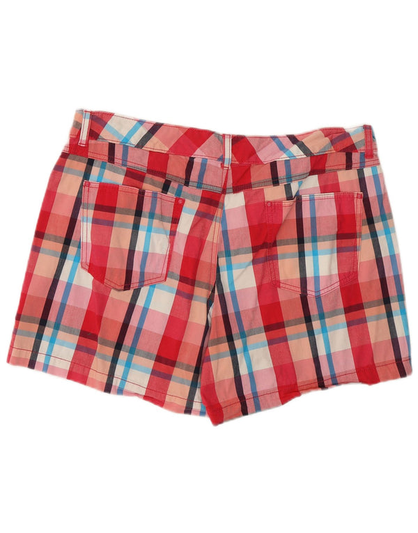 LEE Short décontracté coupe naturelle pour femme US 16 2XL W38 Rouge à carreaux en coton