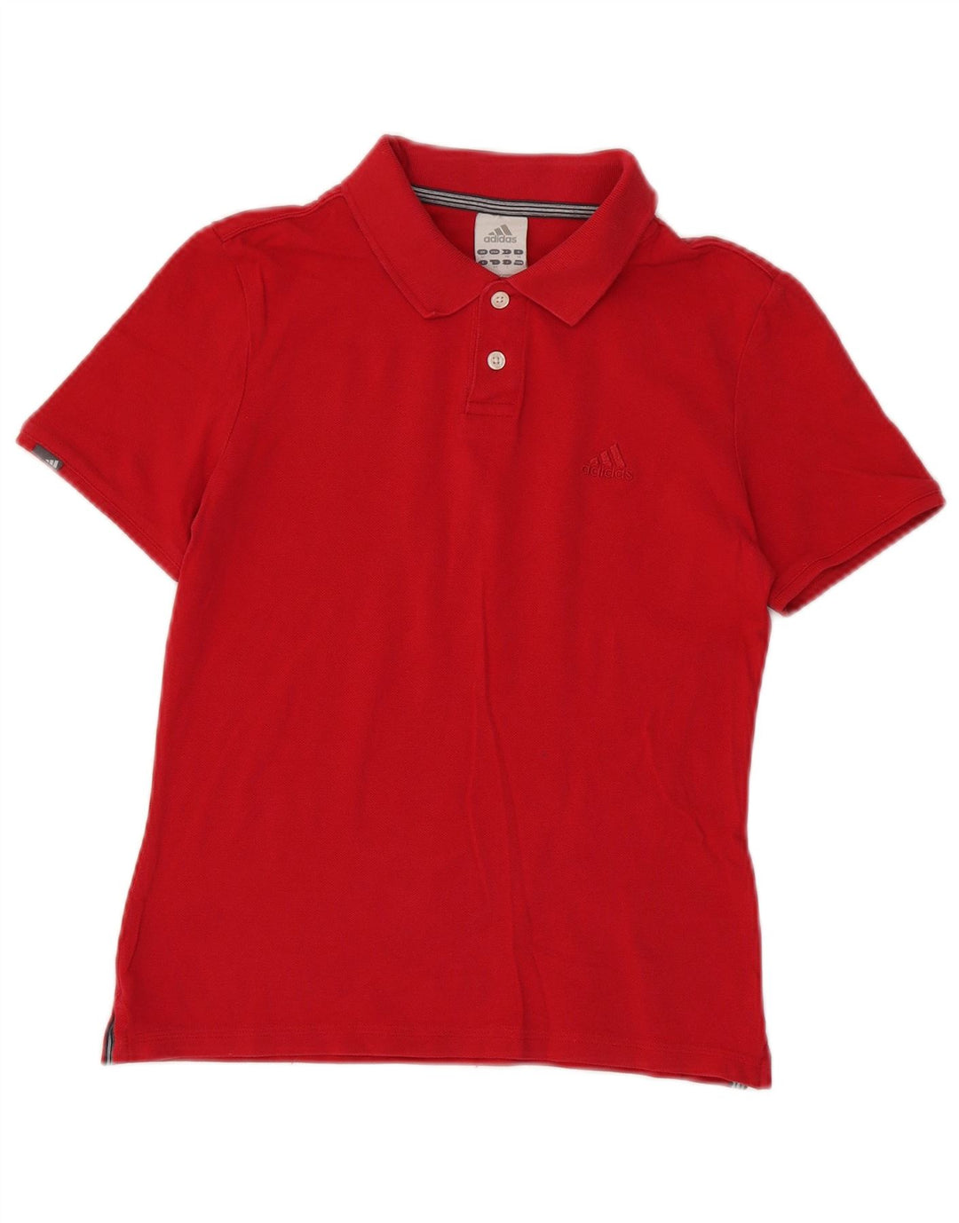 Adidas Polo Femme UK 12 Coton Rouge Moyen