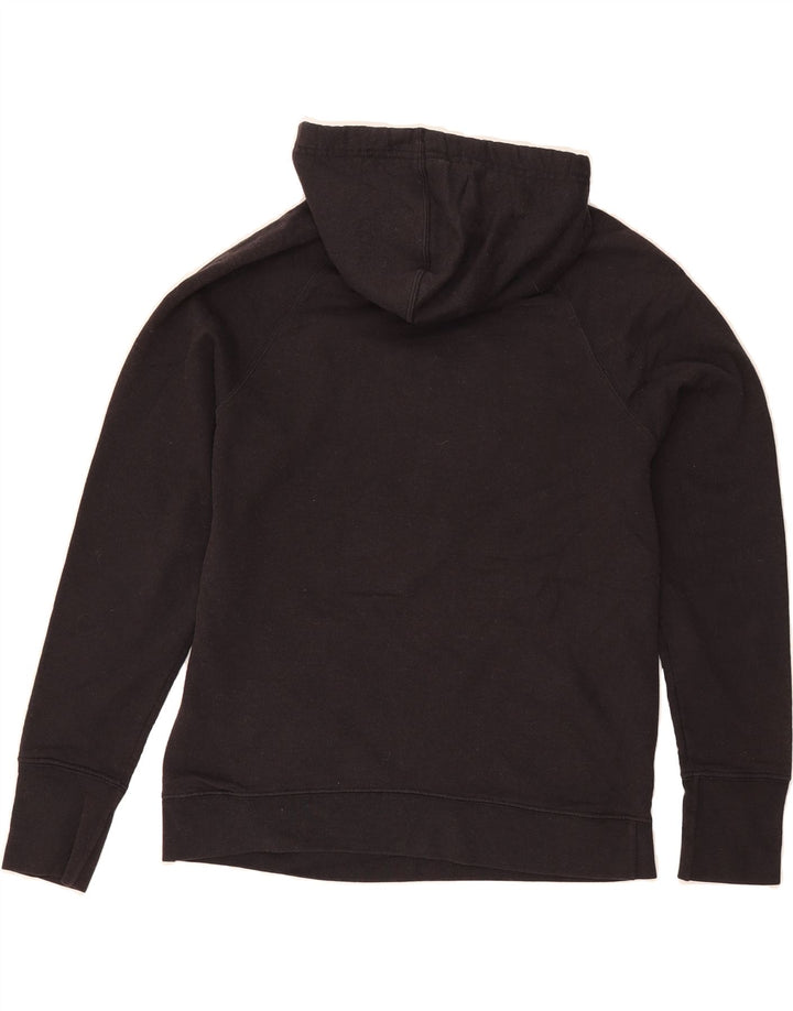 CHAMPION Womens Graphic Hoodie Jumper UK 14 Medium Black Vintage Champion and Second-Hand Champion from Messina Hembry 