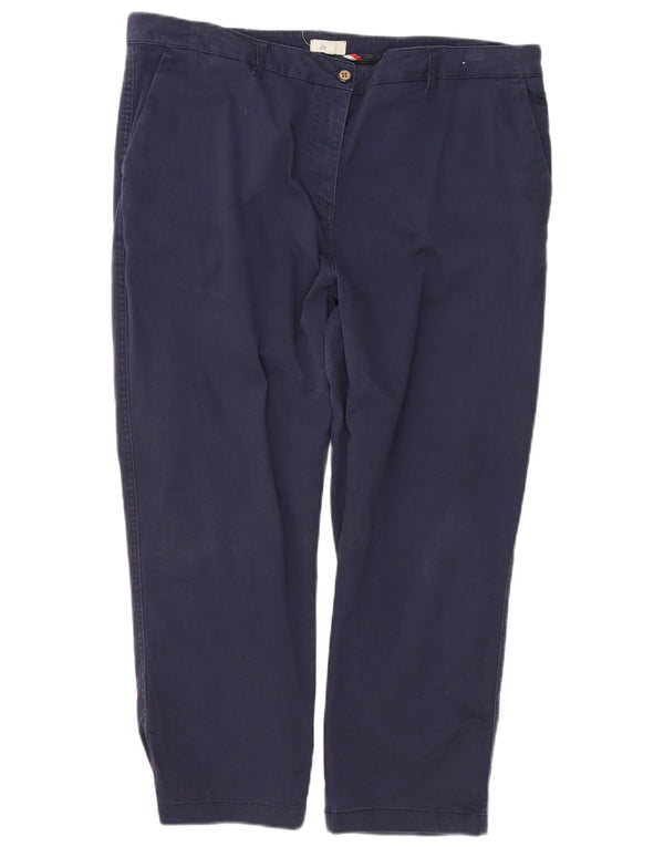Joules Pantalon Chino Droit Femme UK 18 XL W38 L25 Bleu Marine Coton
