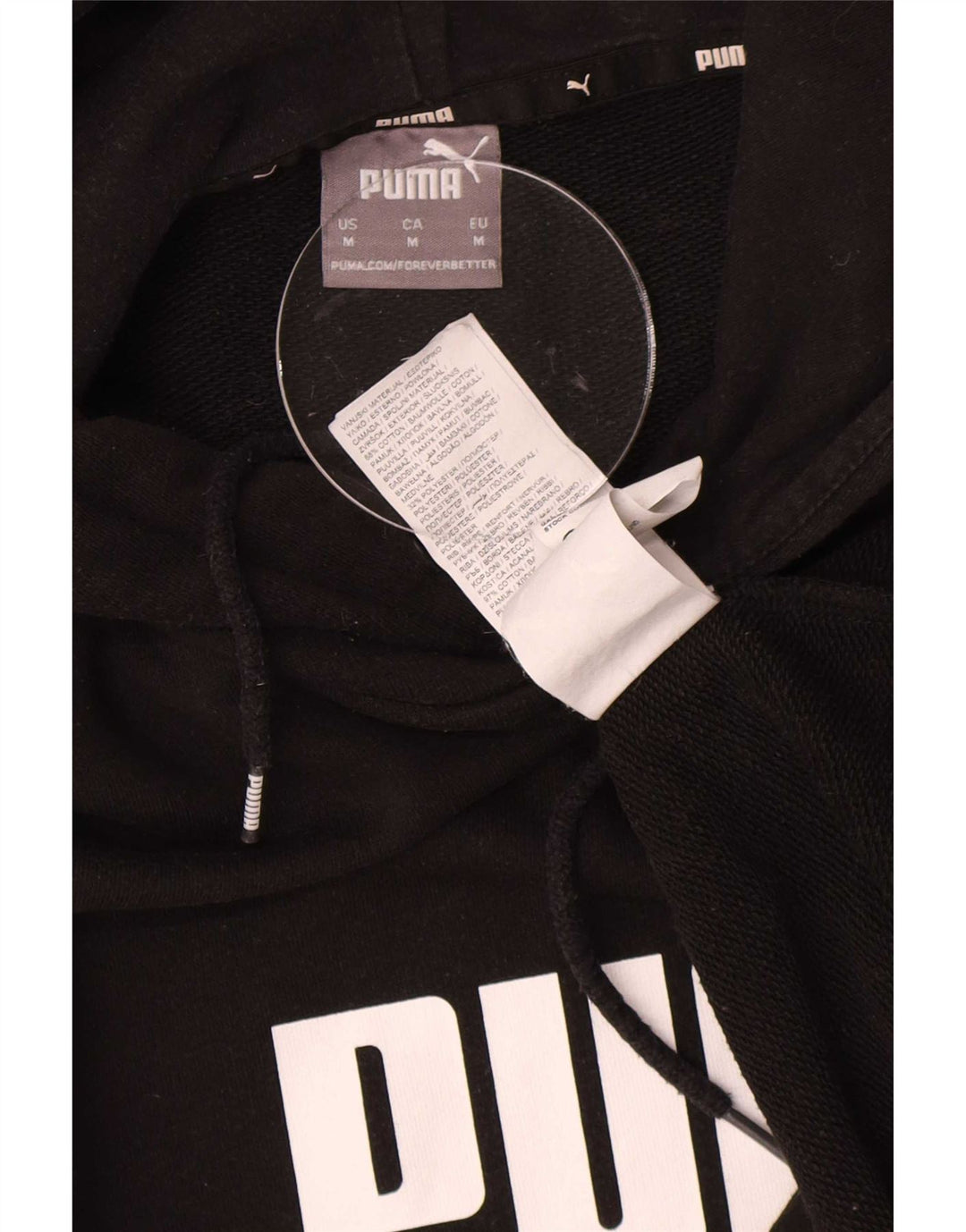 Puma Pull à Capuche Graphique Homme Noir Moyen Coton