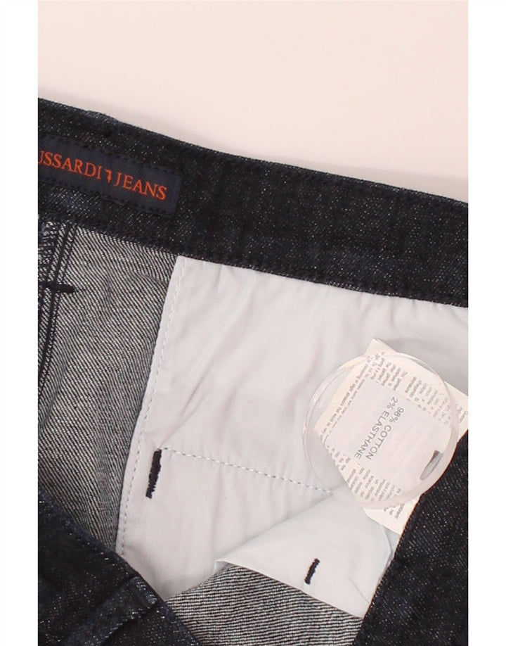 TRUSSARDI Womens Straight Jeans W32 L26 Navy Blue Cotton Vintage Trussardi and Second-Hand Trussardi from Messina Hembry 