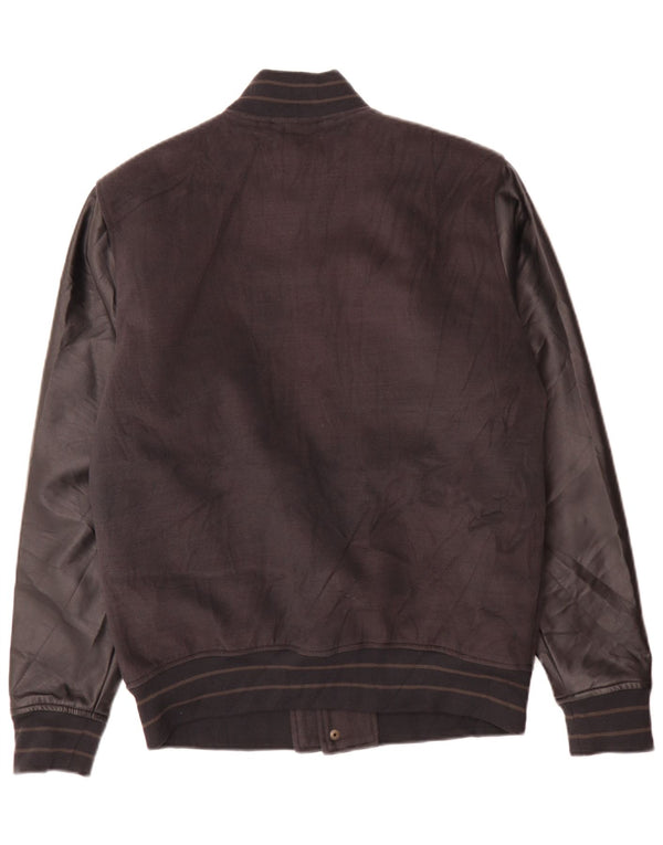 Hollister Veste Varsity graphique pour hommes UK 38 Medium Noir Polyester