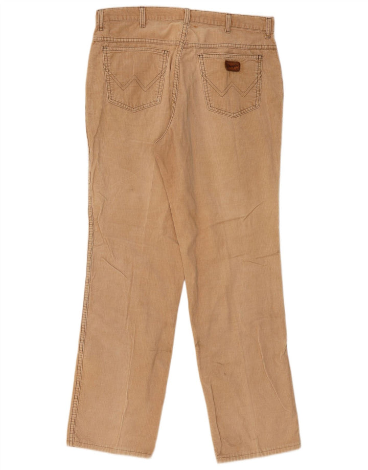 WRANGLER Pantalon droit Texas en velours côtelé pour homme W36 L31 Beige Coton