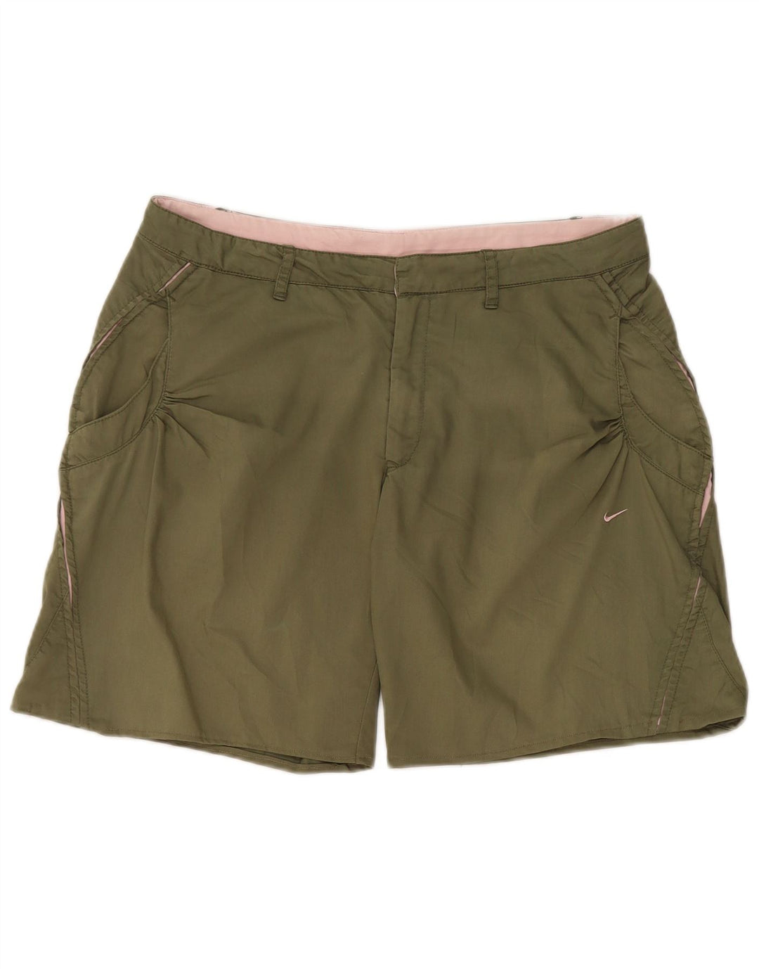 Nike Short Chino Femme UK 12 Medium W32 Kaki Coton