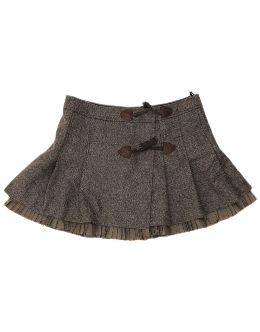 Mini Jupe Portefeuille Femme Valentino Medium W30 Gris Laine Vierge