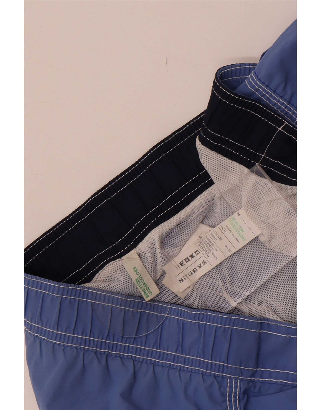 Benetton Short De Bain Homme Petit Bleu Coton