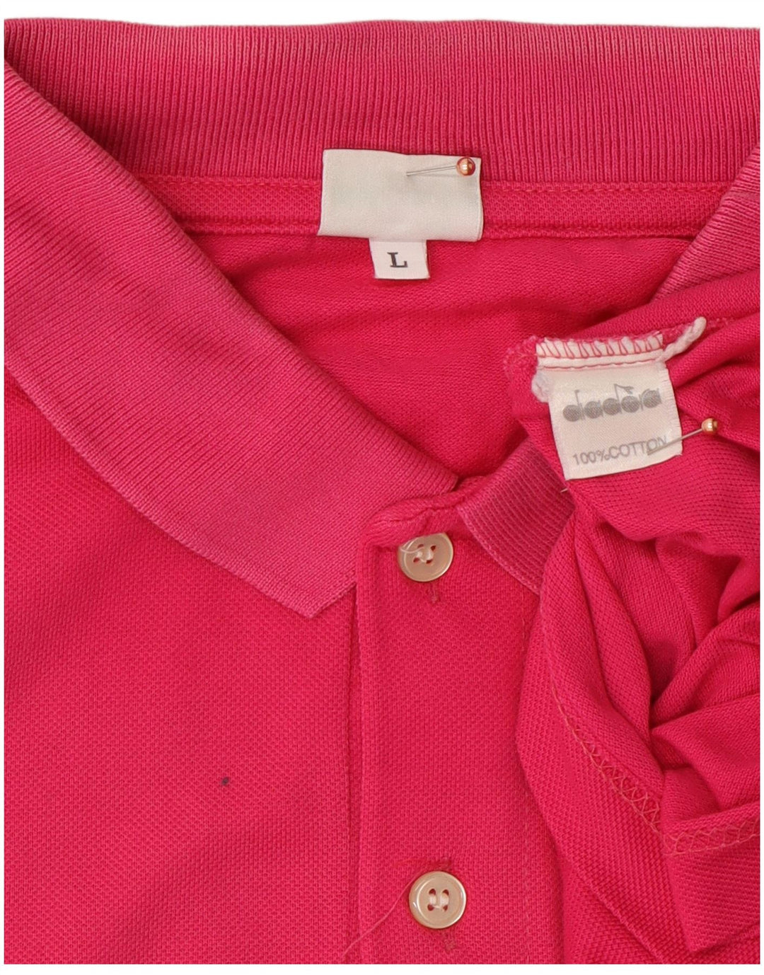 DIADORA Polo Homme Large Rose Coton