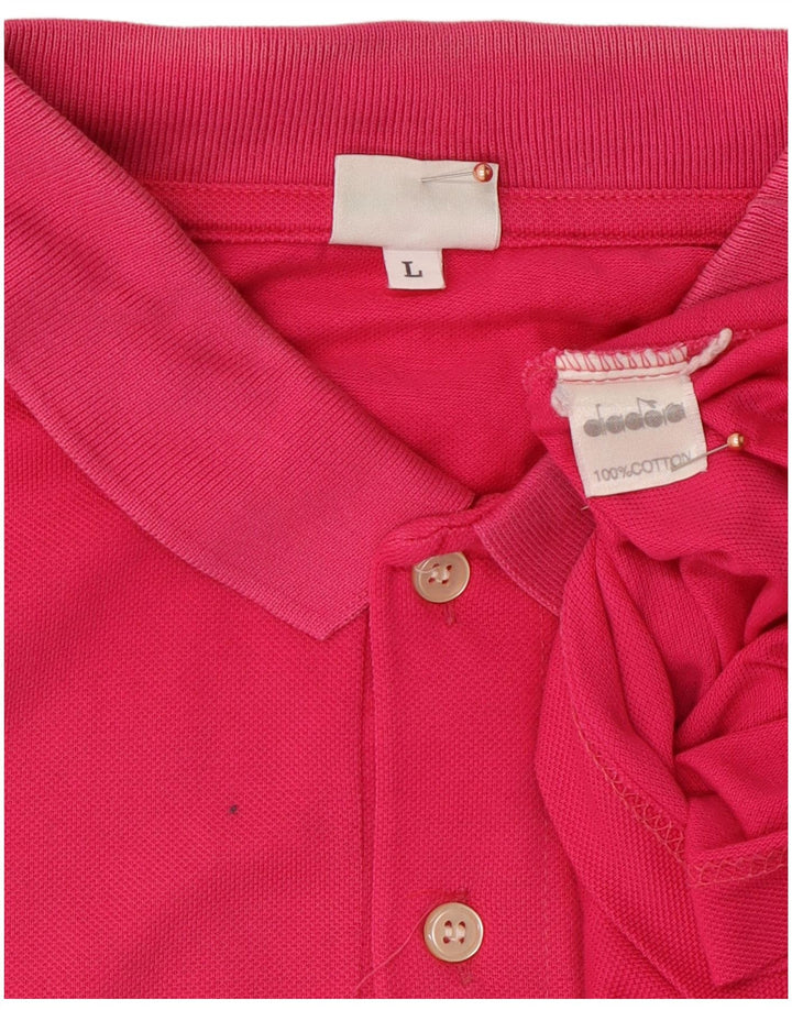 DIADORA Polo Homme Large Rose Coton