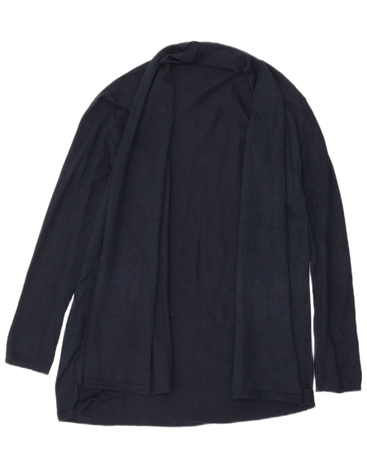 Zara Womens Open Cardigan Sweater UK 12 Bleu Marine Moyen