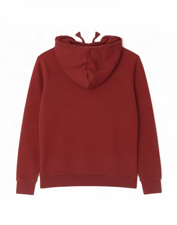 Adidas Pull à capuche pour femme UK 12 Coton bordeaux moyen