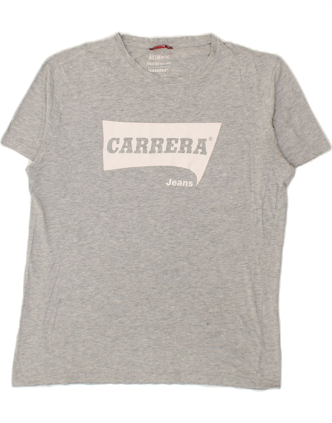 CARRERA Mens T-Shirt Top XL Grey Cotton Vintage Carrera and Second-Hand Carrera from Messina Hembry 