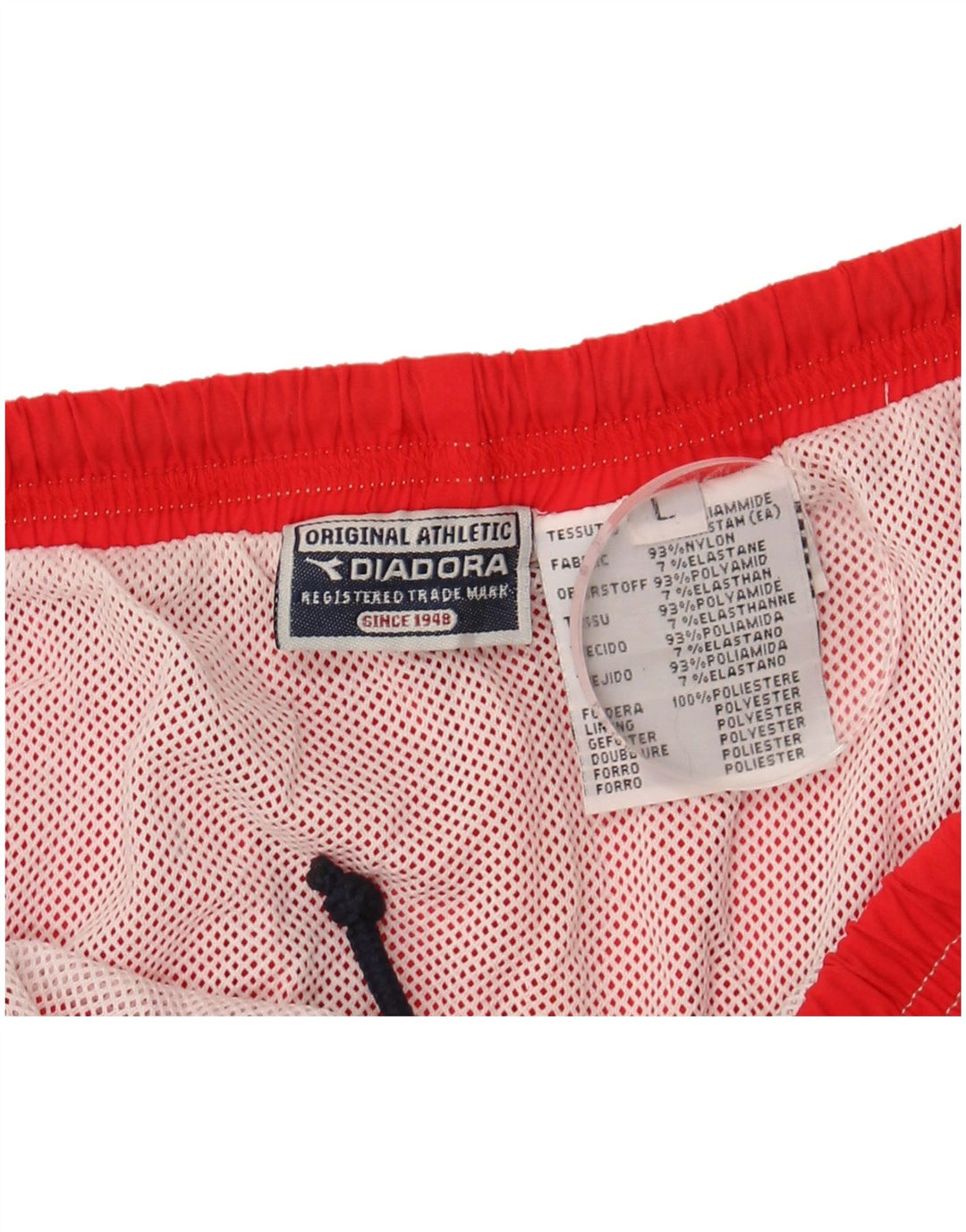 DIADORA Short de Bain Femme UK 14 Large Rouge Polyamide