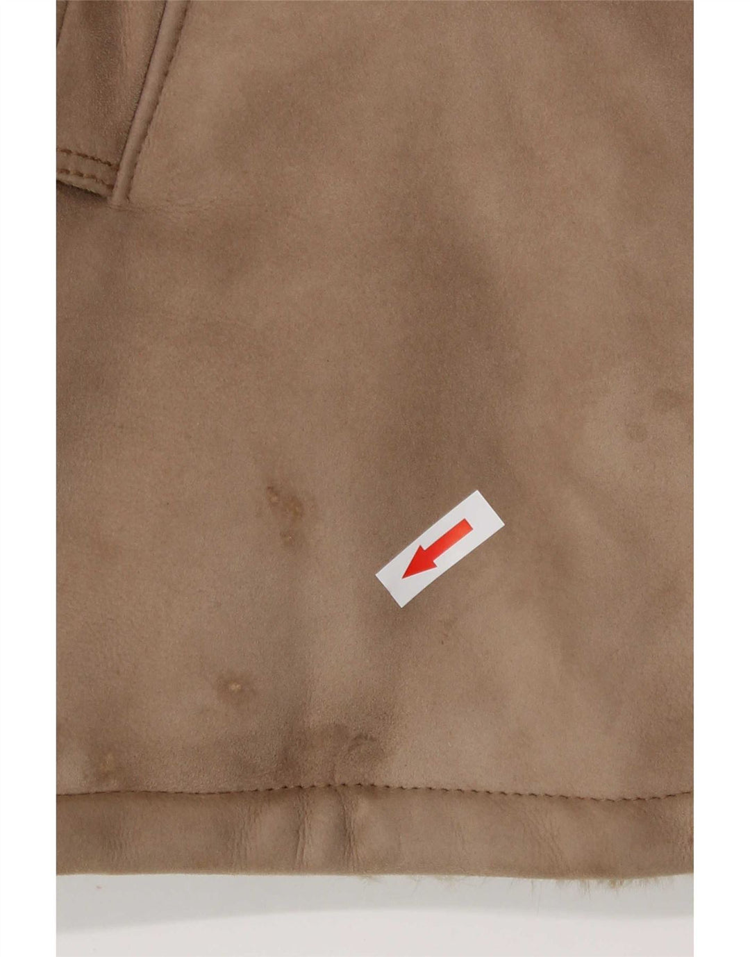 Veste Shearling Femme Vintage UK 8 Petit Brun