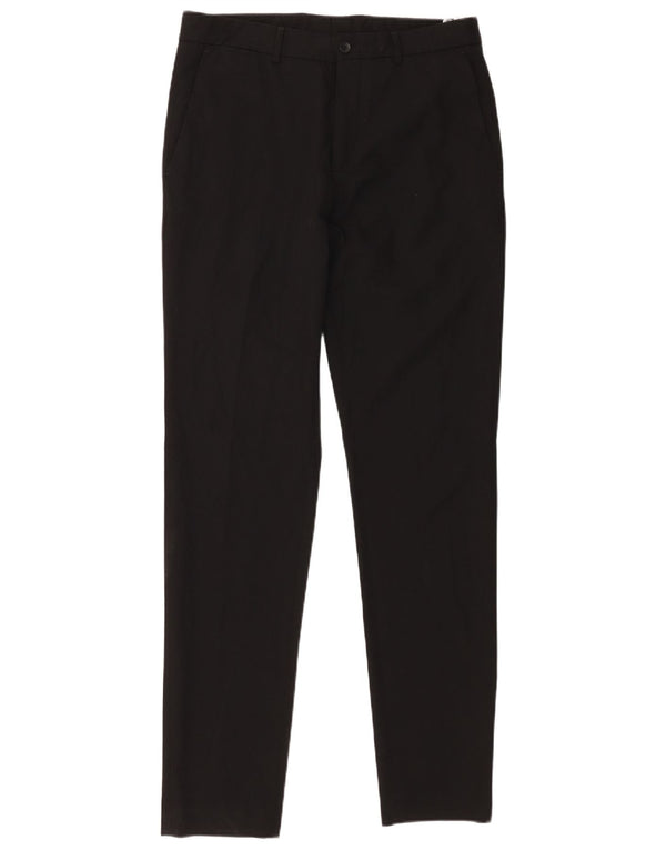Zara Pantalon Chino Slim Homme EU 38 Small W30 L33 Noir Viscose