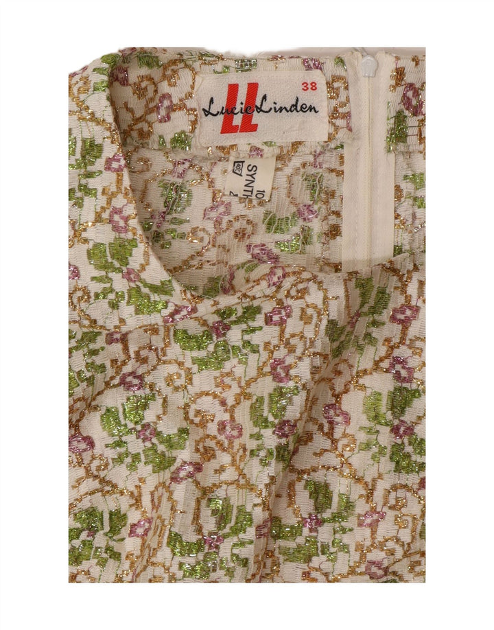 Lucie Linden Robe Maxi Shift Femme EU 38 Moyen Multicolore Floral Années 80