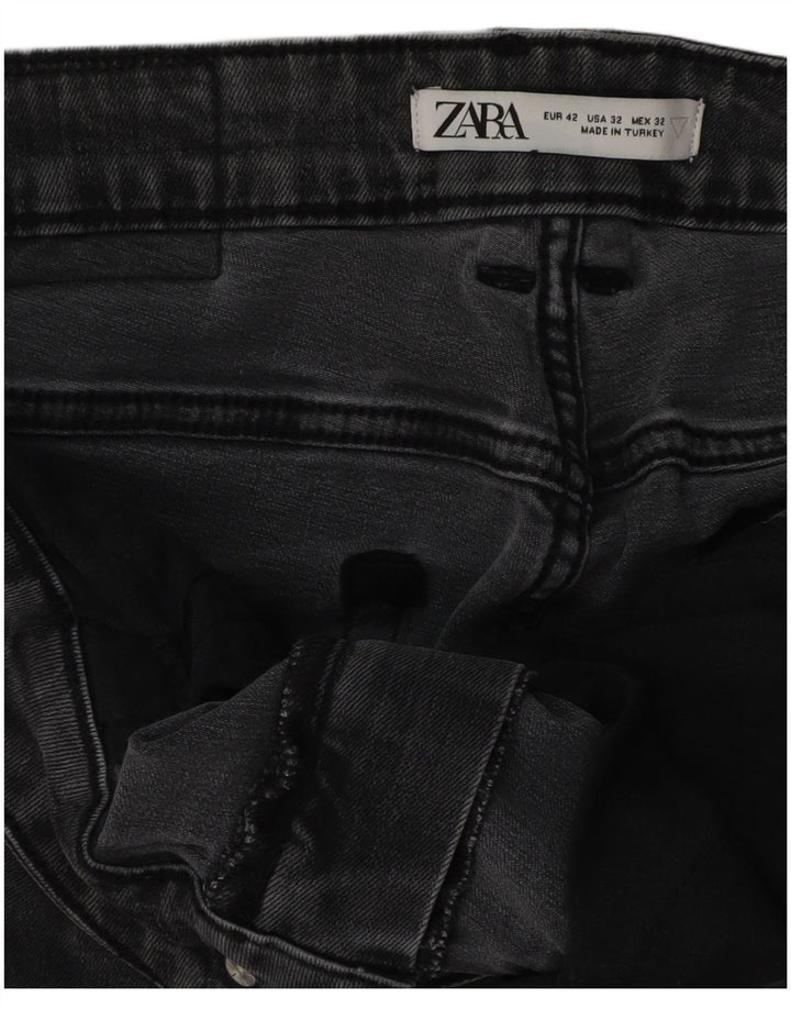 Zara Jean Slim Homme EU 42 Large W32 L30 Gris Coton