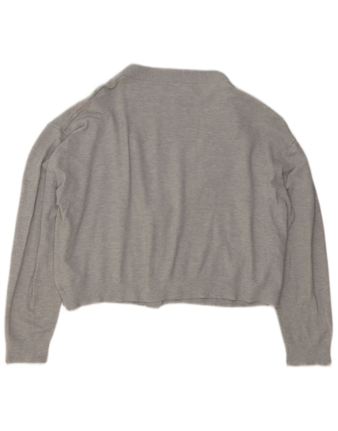 French Connection Cardigan court surdimensionné pour femme UK 10 Petit Gris