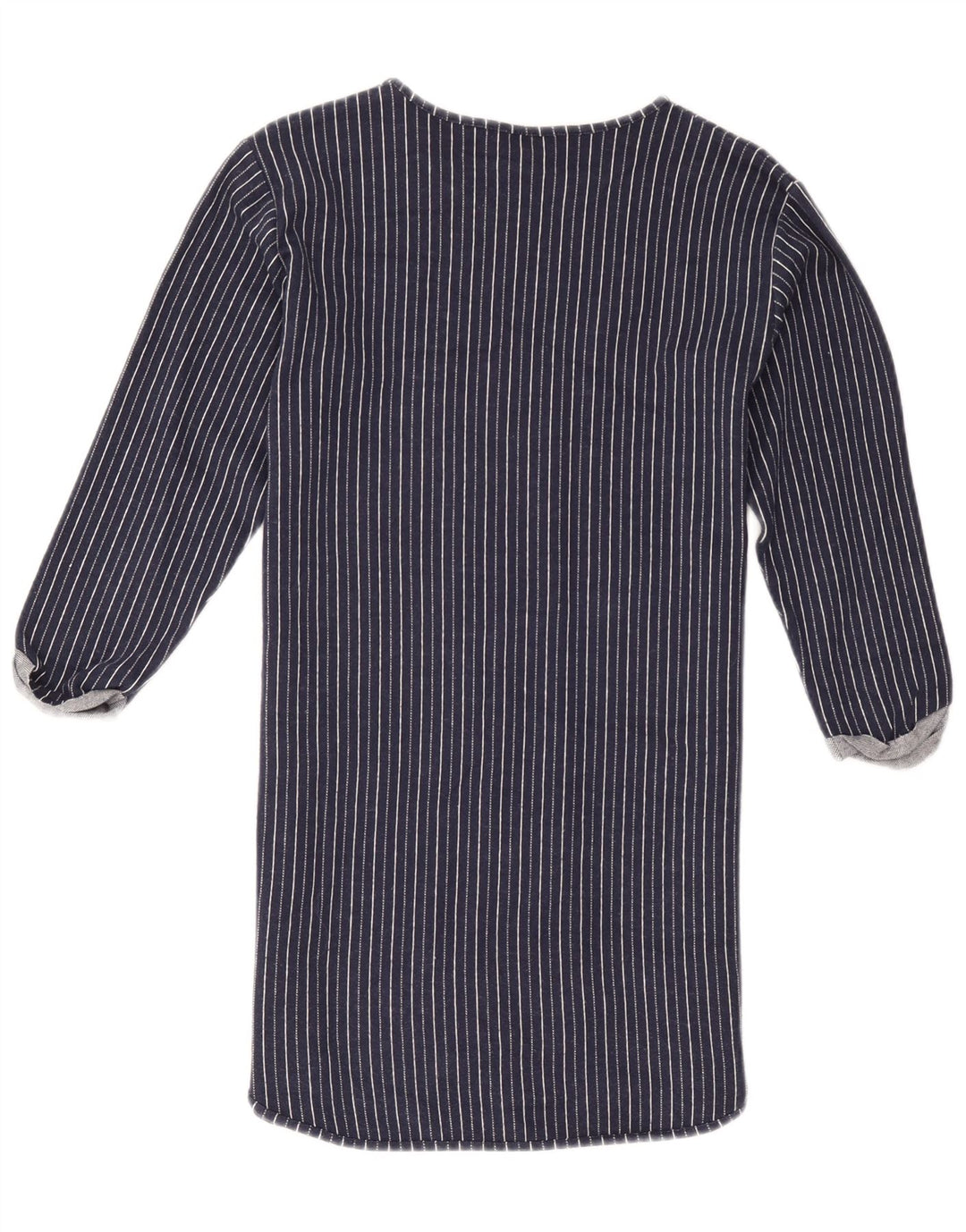 Topshop Robe droite pour femme UK 12 en coton rayé bleu marine moyen