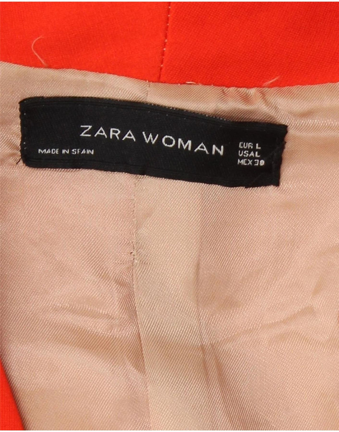 Zara Veste Boléro Femme UK 14 Large Orange Viscose