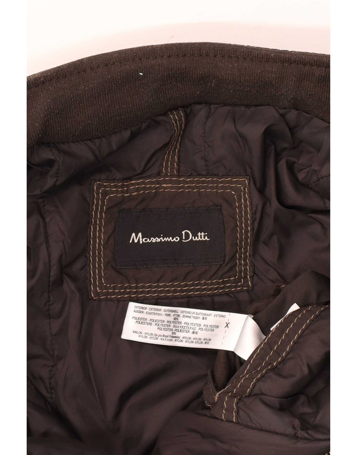 Massimo Dutti Veste matelassée pour homme Large Marron Polyester