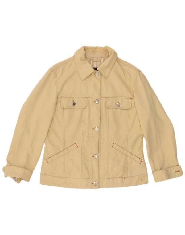 PAUL & SHARK Veste en jean Yachting pour femme UK 16 Large Jaune Coton