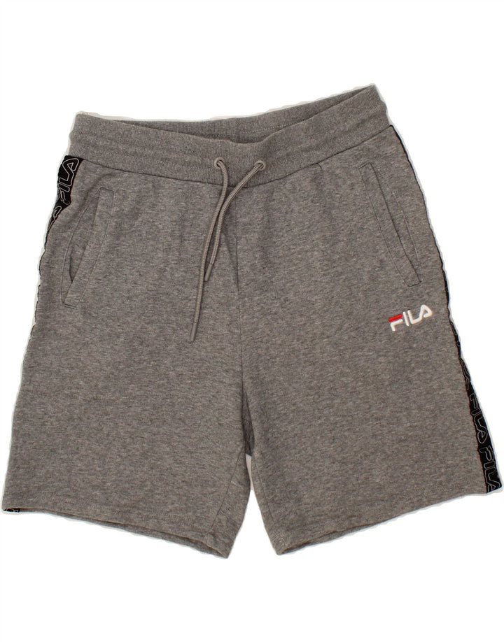 FILA Mens Graphic Sport Shorts Medium  Grey Cotton Vintage Fila and Second-Hand Fila from Messina Hembry 