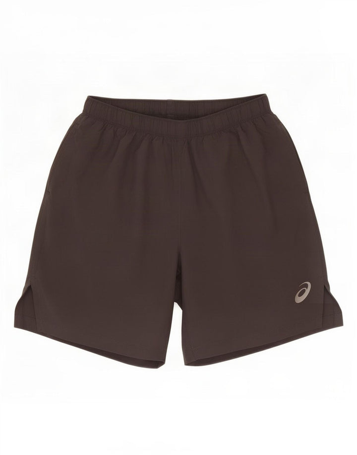 Asics Short de Sport Homme Gris Moyen Polyester
