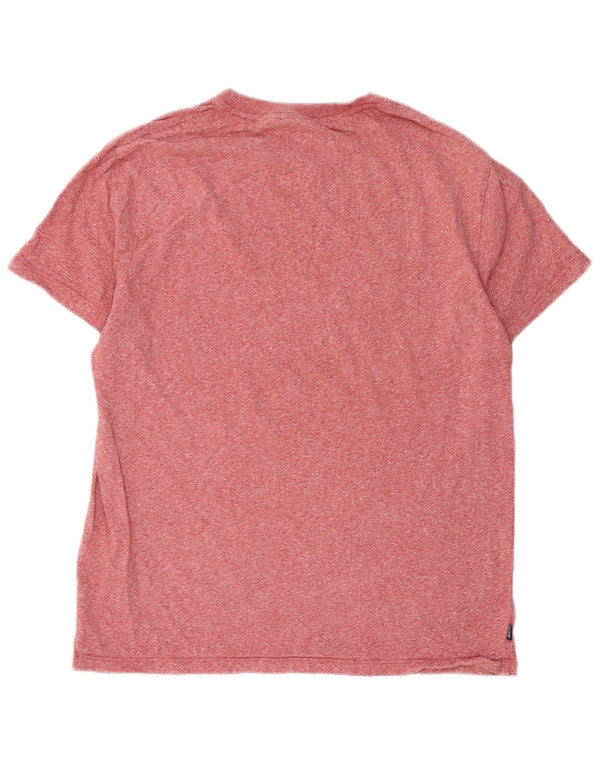 Superdry T-Shirt Top XL Rouge Moucheté Coton Homme