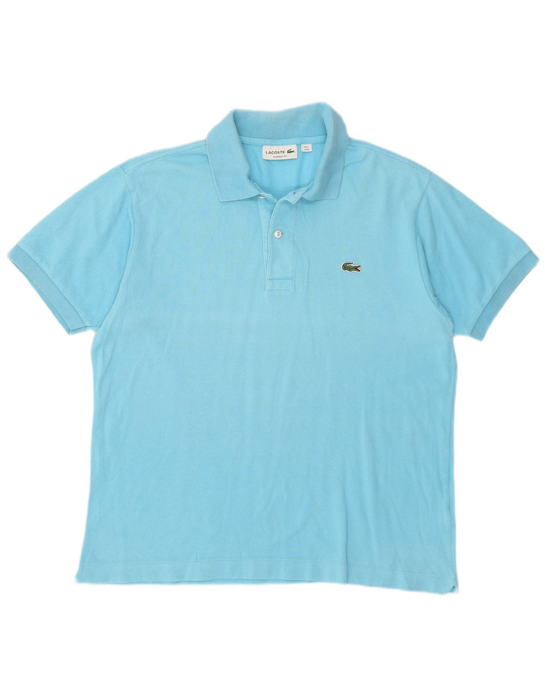 Lacoste Polo coupe classique pour homme taille 4 bleu moyen en coton