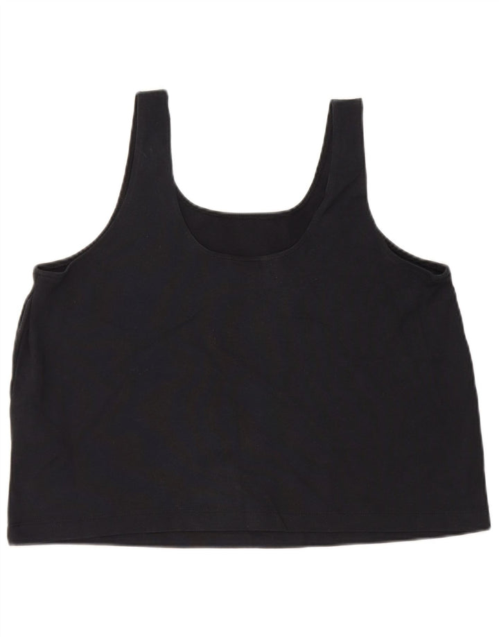 Nike Débardeur court surdimensionné pour femme UK 10 Petit coton noir