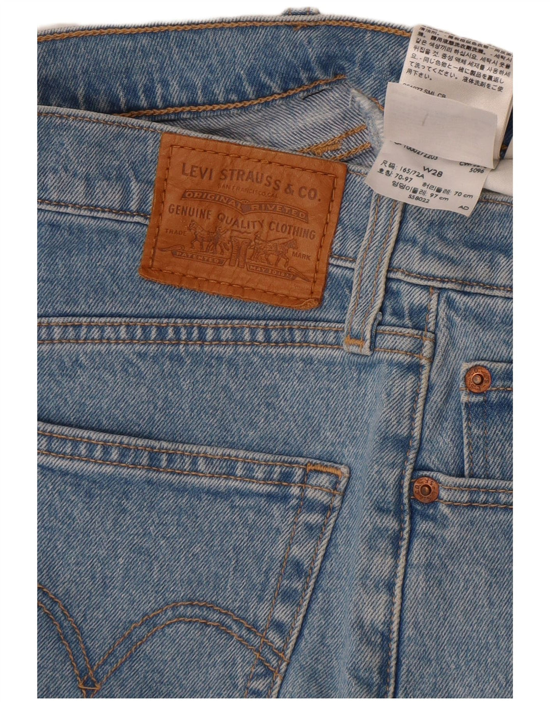Levi's Short en Jean Femme W28 Bleu Moyen Coton