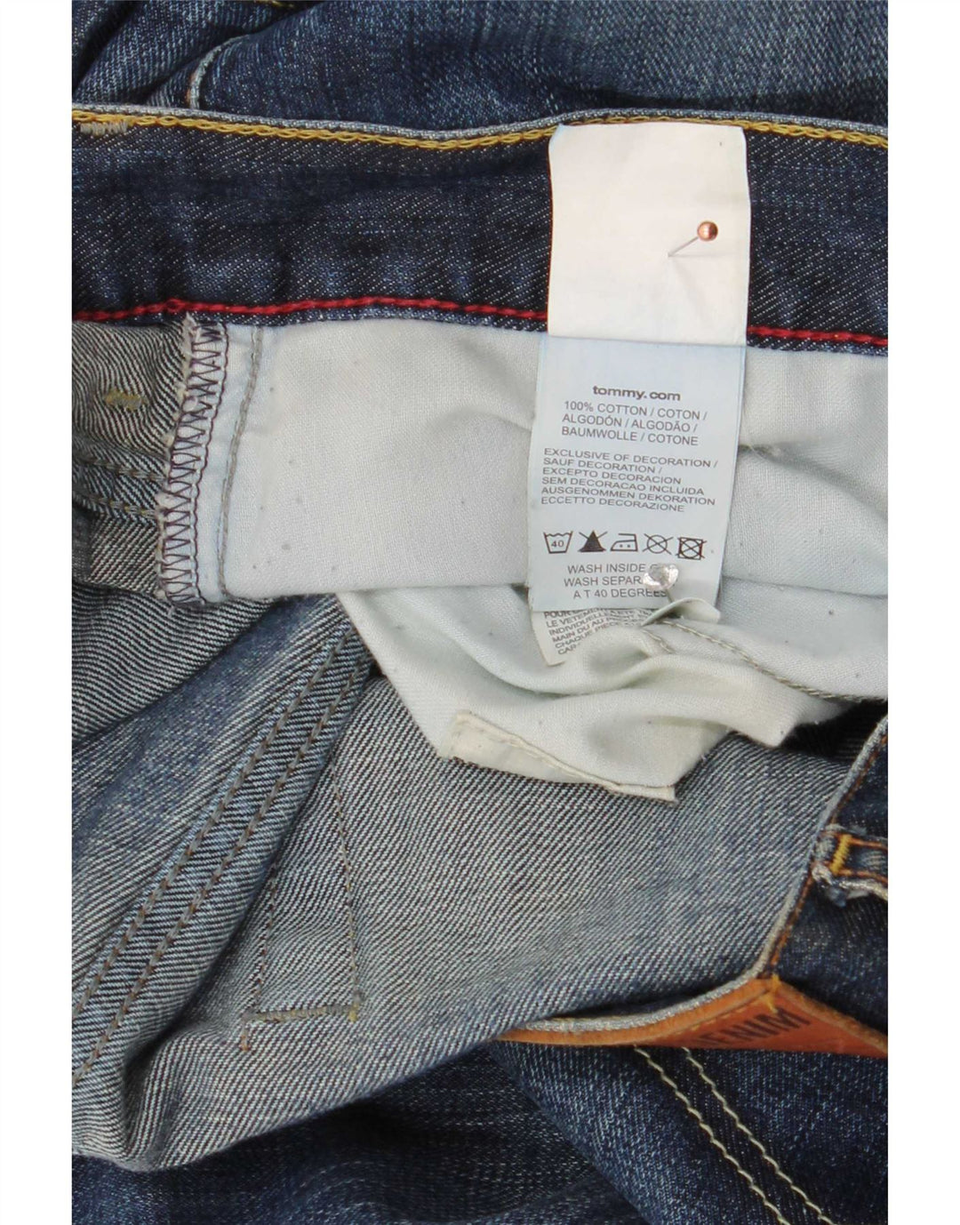 Tommy Hilfiger Jean Bootcut Manhattan Homme W38 L34 Bleu Coton
