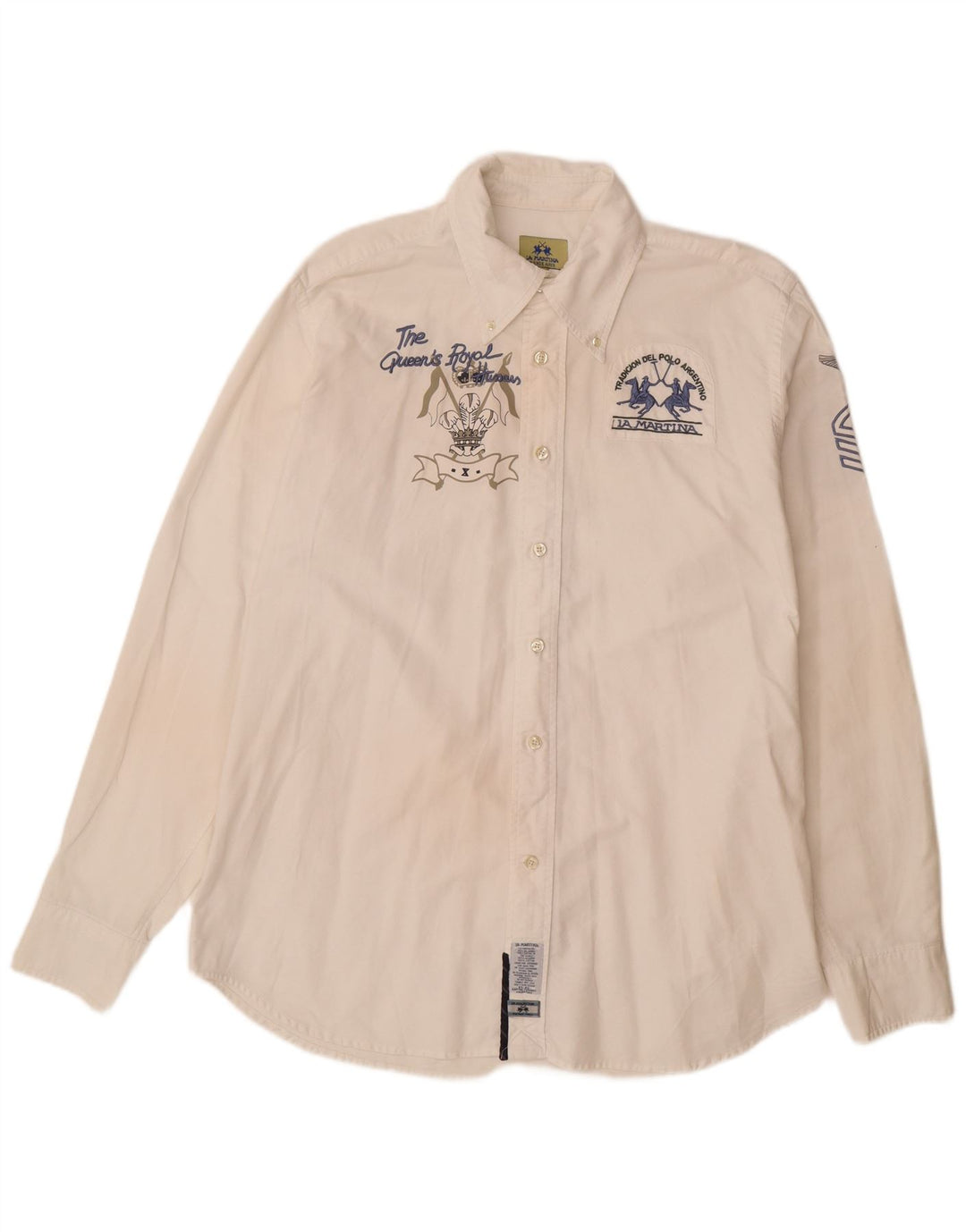 La Martina Chemise Graphique Homme XL Blanc Coton