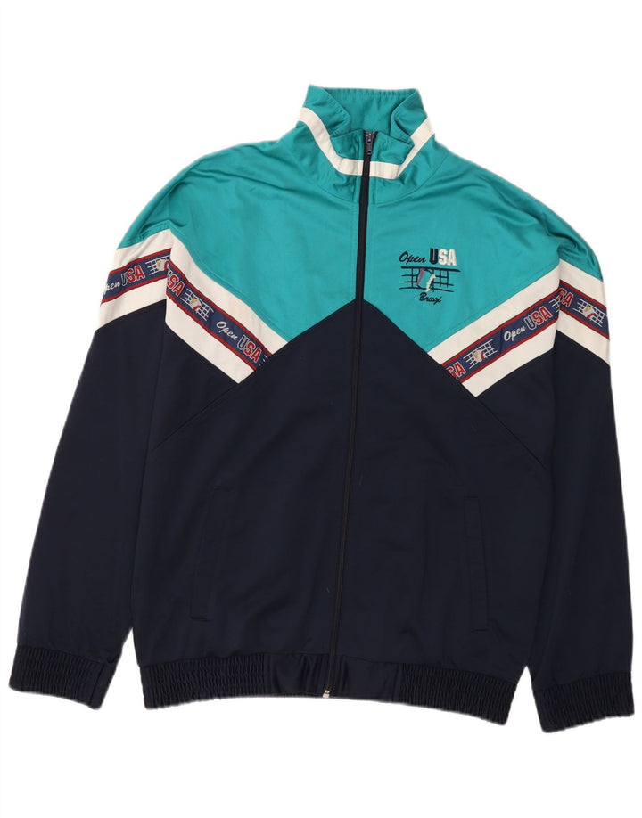 Brugi Veste de Survêtement USA Graphic Homme Bleu Marine Moyen Colourblock